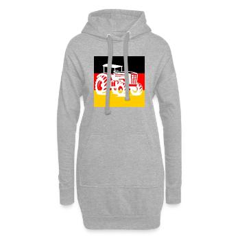 Deutschlandflagge Traktor Landwirtschaft Proteste - Hoodie-Kleid - Grau meliert - Vorne