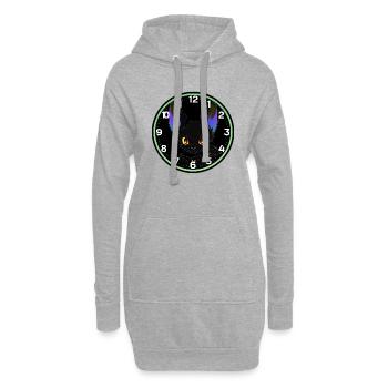 Fledermaus-Stunden-Maus - Hoodie-Kleid - Grau meliert - Vorne