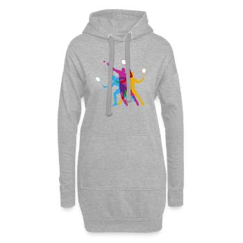 Badminton Silhouette - Sweat-shirt à capuche long Femme - gris chiné - Devant