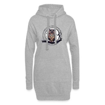 magic owl 1 - Hoodie-Kleid - Grau meliert - Vorne