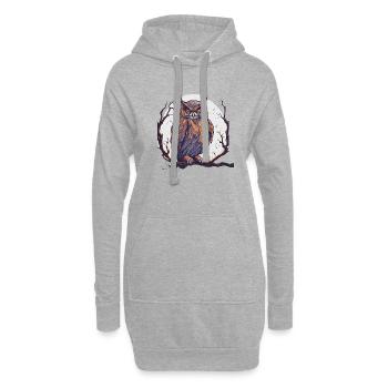 magic owl 3 - Hoodie-Kleid - Grau meliert - Vorne