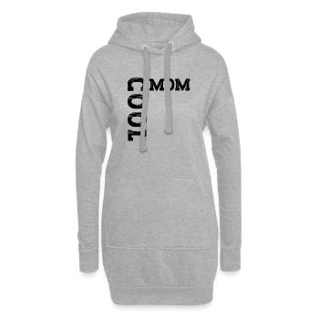 Cadeau de maman cool maman - Sweat-shirt à capuche long Femme - gris chiné - Devant