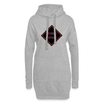 Signe d’avertissement de la femme fatale - Sweat-shirt à capuche long Femme - gris chiné - Devant