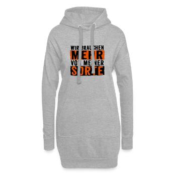 Mehr ich - Hoodie-Kleid - Grau meliert - Vorne