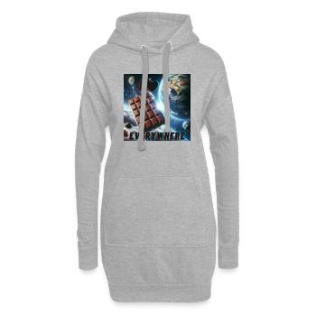 I love chocolate - everywhere - Hoodie-Kleid - Grau meliert - Vorne