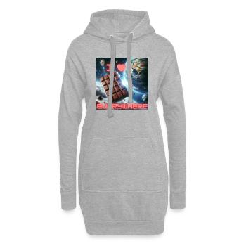 I love chocolate - everywhere - Hoodie-Kleid - Grau meliert - Vorne
