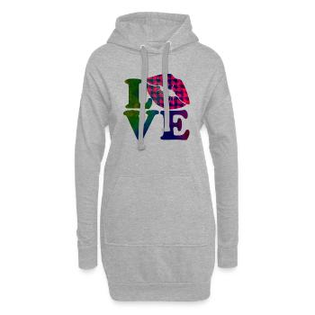 Aimez-moi la Saint-Valentin Joyeux Valentin Saint-Valentin - Sweat-shirt à capuche long Femme - gris chiné - Devant