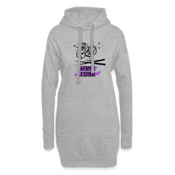 Du bist was du isst - Hoodie-Kleid - Grau meliert - Vorne