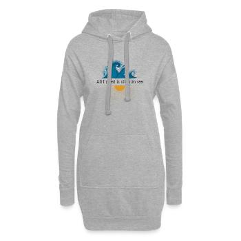 All I need is vitamin sea - Hoodie-Kleid - Grau meliert - Vorne