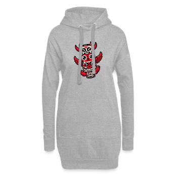 Totem der Teufelsfiesta - Hoodie-Kleid - Grau meliert - Vorne