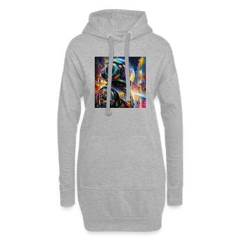 Astronaut - Hoodie-Kleid - Grau meliert - Vorne