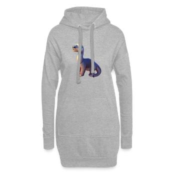 Dinosaurier - Hoodie-Kleid - Grau meliert - Vorne