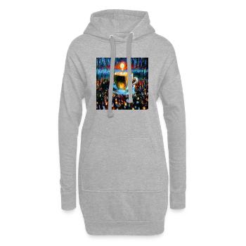 Vincent Van Coffee - Hoodie Dress - heather grey - Front