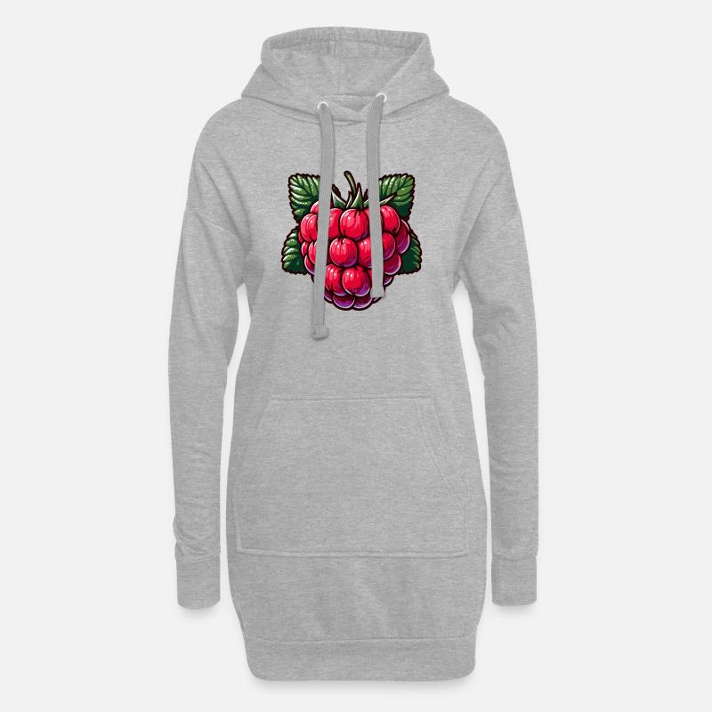 Himbeere - Hoodie-Kleid - Grau meliert