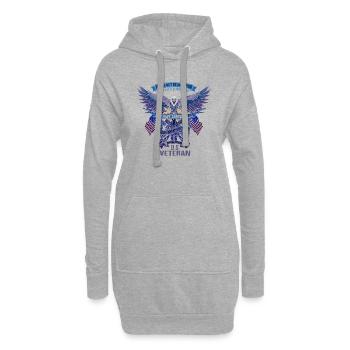 Armee Krieg Militär Uniform Force Soldat Veteran - Hoodie-Kleid - Grau meliert - Vorne