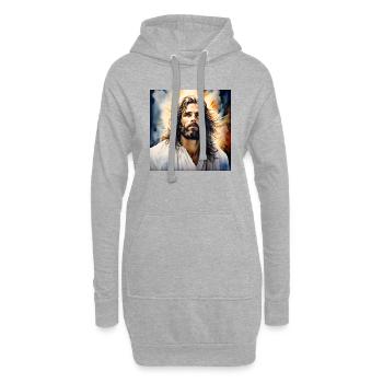 Jesus - Hoodie-Kleid - Grau meliert - Vorne