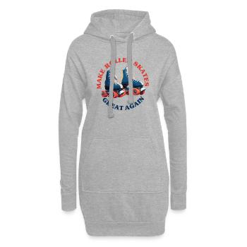 Redonner de l’éclat aux patins à roulettes - Sweat-shirt à capuche long Femme - gris chiné - Devant