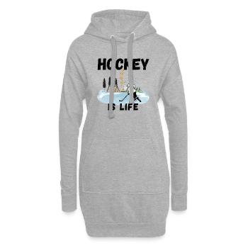 Eishockey Camping - Hoodie-Kleid - Grau meliert - Vorne