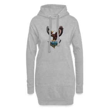 Beau pygargue à tête blanche - Sweat-shirt à capuche long Femme - gris chiné - Devant