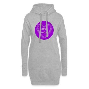 Beste Mama - Hoodie-Kleid - Grau meliert - Vorne