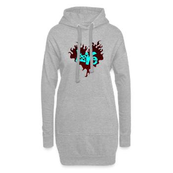 Liebe glückliches Herz Karte Valentinstag Vektor Design Kunst - Hoodie-Kleid - Grau meliert - Vorne