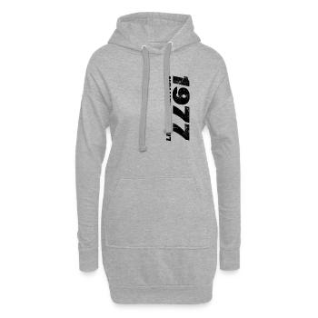 Millésime 1977 - Sweat-shirt à capuche long Femme - gris chiné - Devant