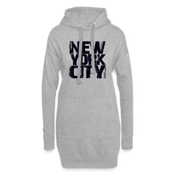 New York City In Black Shades Street Style - Hoodie Dress - heather grey - Front
