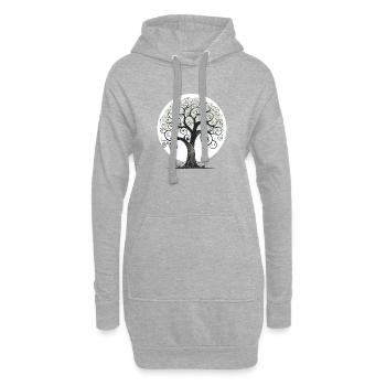 Wunder Fantasie Baum - Hoodie-Kleid - Grau meliert - Vorne