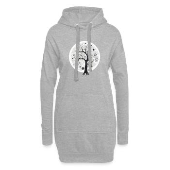 Wunder Fantasie Baum - Hoodie-Kleid - Grau meliert - Vorne