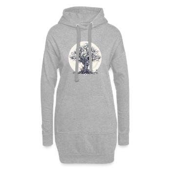 Wunder Baum Fantasie - Hoodie-Kleid - Grau meliert - Vorne