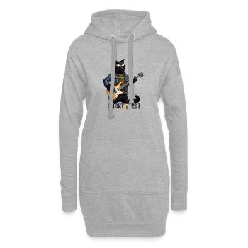 Chat à bascule - Sweat-shirt à capuche long Femme - gris chiné - Devant