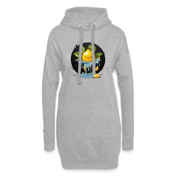 Zitrone - Hoodie-Kleid - Grau meliert - Vorne