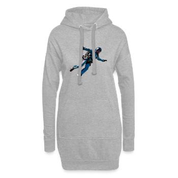 Le parachutisme est une expérience unique - Sweat-shirt à capuche long Femme - gris chiné - Devant