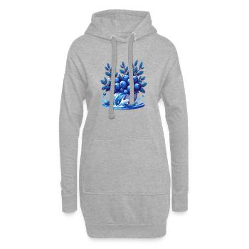 Heidelbeeren Wellen Energieschale - Hoodie-Kleid - Grau meliert - Vorne