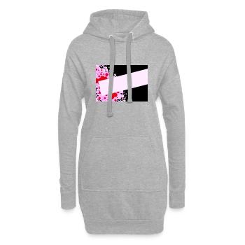 Fond abstrait rose - Sweat-shirt à capuche long Femme - gris chiné - Devant