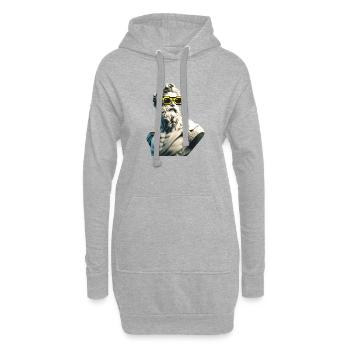 Die coolste Skulptur EVER!! - Hoodie-Kleid - Grau meliert - Vorne