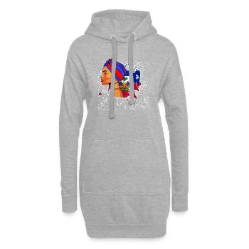 Haïti Drapeau Haïtien Femme Princesse I Cadeau - Sweat-shirt à capuche long Femme - gris chiné - Devant