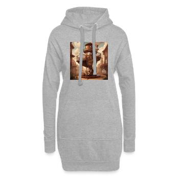 Spiral Coffee Corner - Hoodie Dress - heather grey - Front