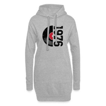 Vintage 1976 - Hoodie-Kleid - Grau meliert - Vorne