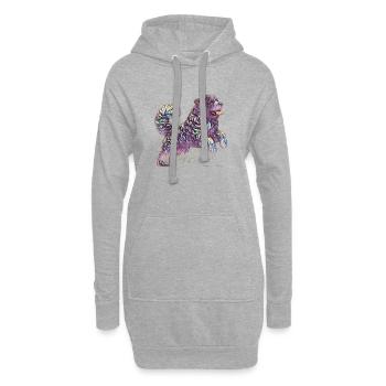 Newfoundland Wave of Joy - purple - Hoodie-Kleid - Grau meliert - Vorne