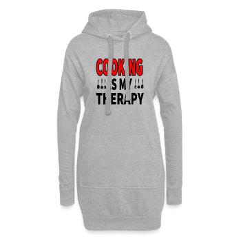 Cuire - Sweat-shirt à capuche long Femme - gris chiné - Devant