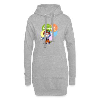 Quelle belle journée - Sweat-shirt à capuche long Femme - gris chiné - Devant