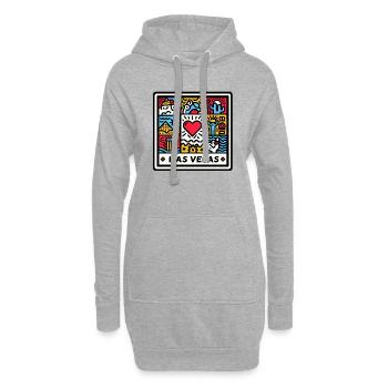 Las Vegas Pop Art - Hoodie-Kleid - Grau meliert - Vorne