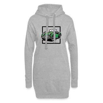 Vert Voiture classique - Sweat-shirt à capuche long Femme - gris chiné - Devant