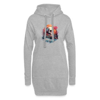 Psychedelic Reverie – Plongez dans un monde - Sweat-shirt à capuche long Femme - gris chiné - Devant