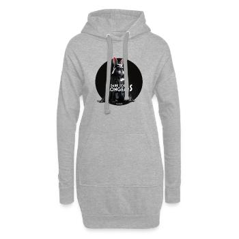 Dunkler Lord Hase - Hoodie-Kleid - Grau meliert - Vorne