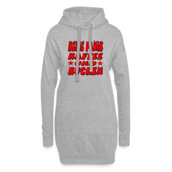 Kaffee - Hoodie-Kleid - Grau meliert - Vorne