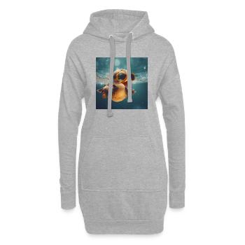Ente - Hoodie-Kleid - Grau meliert - Vorne