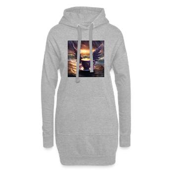 Heavenly Latte - Hoodie Dress - heather grey - Front