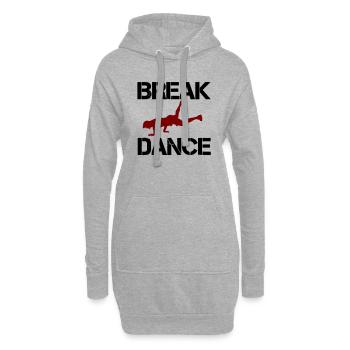 Breakdance (Breakdance) - Sweat-shirt à capuche long Femme - gris chiné - Devant